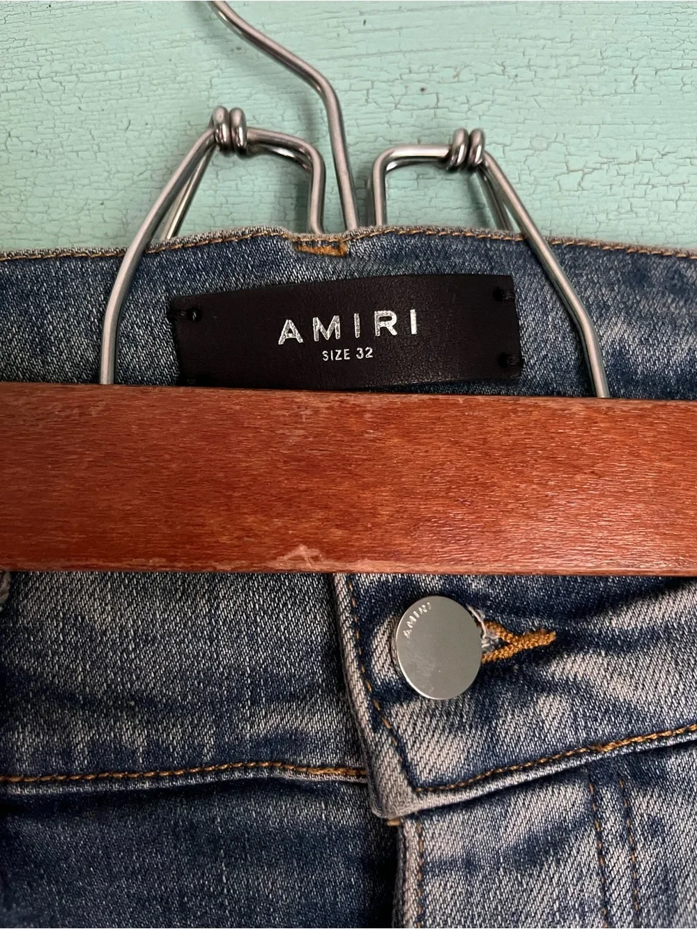 AMIRI MX1 Clay Indigo Red Jeans Men’s 32